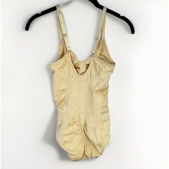 SHAPERX Bodysuit Tummy Control Shapewear Bodysuit S/M Beige STYLE 5213 NEW! - Picture 5 of 12